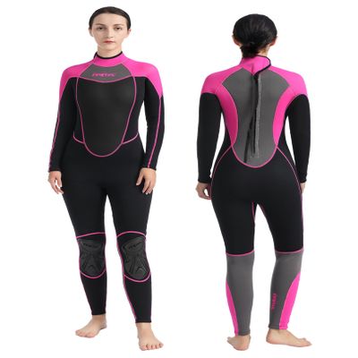 AnParc Wetsuit Women 3mm Neoprene Wet Suit for Women Cold Water Swimming with Back Zipper, Suitable for Diving, Swimming, Surfing, Snorkelingand Other Water Sports