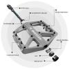 BUCKLOS Mountain Bike Pedals MTB Pedals Flat, Bicycle Road Bike Adult Large Platform Pedal with Non-Slip Grips for Gravel/Ebike/Hybrid Bikes/Beach Cruiser(9/16 Nylon Grey) view 2