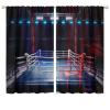 Modern Boxing Curtains,Challenge Arena Competition Spotlight 3D Printed Window Treatments for Bedroom Living Room Gym Room Window Drapes 2 Panel Set,Overall Size 72" x 63" view 1
