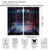 Modern Boxing Curtains,Challenge Arena Competition Spotlight 3D Printed Window Treatments for Bedroom Living Room Gym Room Window Drapes 2 Panel Set,Overall Size 72" x 63" view 2