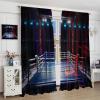 Modern Boxing Curtains,Challenge Arena Competition Spotlight 3D Printed Window Treatments for Bedroom Living Room Gym Room Window Drapes 2 Panel Set,Overall Size 72" x 63" view 4