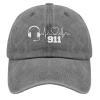 911 Dad Hats 911 Dispatcher Heartbeat Headset Baseball Caps for Women Graphic Cap Adjustable view 1