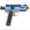 GoldenBall X WE-Tech Galaxy 1911 Gas Blowback Airsoft Pistol (Silver, Blue) view 2