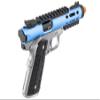 GoldenBall X WE-Tech Galaxy 1911 Gas Blowback Airsoft Pistol (Silver, Blue) view 3