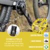 BUCKLOS Mountain Bike Pedals MTB Pedals Flat, Adult Bicycle Road Bike Large Platform Nylon Non-Slip Pedal for Gravel Bike/Hybrid Bike 9/16"Yellow view 4