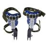 BANLICALI Tree Climbing Spikes, Metal Climbing Spikes with Cattle Hide Leggings Straps and Extra Straps, Blue Climbing Trees Gear Tree Climbing Spikes & Harness Kit for Tree Work Climbing Adjustable view 4