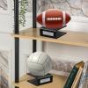 Acrylic Ball Stand Customizable -Holder Display Stand for Basketball Football Rugby Volleyball Soccer Holder Rack Autographed Ball Memorabilia Display Case (Black-Silver nameplate) view 4