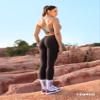 YEOREO Liz Scrunch Workout Leggings for Women High Waisted Butt Lifting V Back Waist Seamless Gym Yoga Leggings Chocolate S view 3
