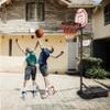 Mini Basketball Hoop for Kids Adjustable Basketball Goal System,6.3-9.1ft Height Adjustable,28 Inch Backboard,for Adult Children Junior Player (White)