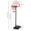 Mini Basketball Hoop for Kids Adjustable Basketball Goal System,6.3-9.1ft Height Adjustable,28 Inch Backboard,for Adult Children Junior Player (White) view 2