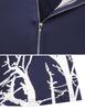 FEOYA Women Zip Up Hooded Pullover Sweater High Low Drop Shoulder Longline Gothic Drawstring Cardigan Long Sleeve Medieval Outwear Navy Blue 3XL view 3