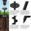 Eurmax USA Ground Anchors Screw in Trampoline Anchors High Wind Tent Stakes Heavy Duty Ground Stakes Trampoline Stakes Anchor Kit Set of 4 Bonus 4 Strong Belt (Black) view 3