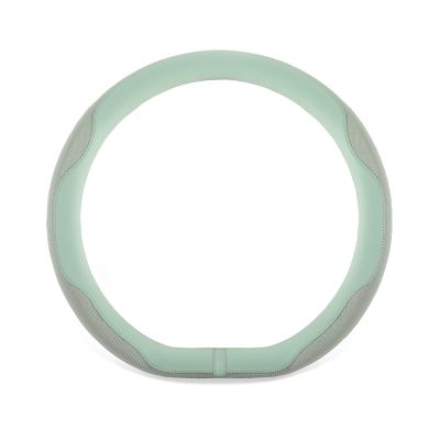 FUERU Car Steering Wheel Cover Set Car Steering Wheel Cover D Type Breathable Ice Silk Waterproof Anti-Wrinkle Delicate Car Interior (Color : 3#)