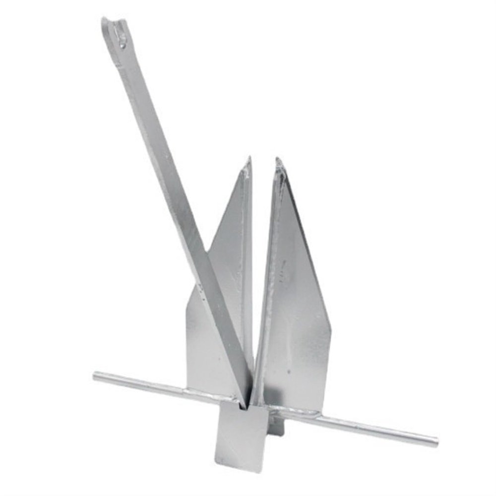 LJFMDLN Fluke Style Anchor Portable Galvanized Boat Anchor, 3.3LBS-33LBS Anchor Suitable for Different Size Boats (Size : 3.3 lb/1.5 kg)