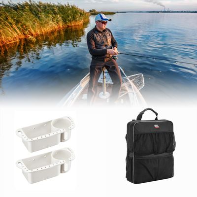 KEMIMOTO Boat Seat Cup Holder for Marine B100 B200 B300 Bundle with Boat Seat Backpack