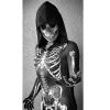 OEBLD Halloween Costume, Skeleton Costume Bodysuit Jumpsuit - Scary Black and White Halloween Jumpsuit Costume, Unisex, Creepy view 2