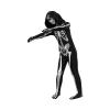 OEBLD Halloween Costume, Skeleton Costume Bodysuit Jumpsuit - Scary Black and White Halloween Jumpsuit Costume, Unisex, Creepy view 3
