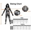 OEBLD Halloween Costume, Skeleton Costume Bodysuit Jumpsuit - Scary Black and White Halloween Jumpsuit Costume, Unisex, Creepy view 4