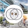 HinLIaDa Mountain Bike Wheelset 27.5 Inch, Aluminum Alloy Rim Disc Brake MTB Wheelset, Quick Release Front Rear Wheels Black Bike Wheels Carbon Hub MTB Wheels Fit 7-11 Speed Cassette (Golden) view 3