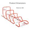 YLLFFLL 5 Pcs Small Hurdles for Track and Field Orange, Durable Hurdles for Agility Plyometric Gym, Soccer Training Jumping Hurdles for Kids (Size : Heigth 40cm/15.7in) view 3