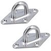 AB Tools 2 Pack 6mm Diamond Eye Plate Tie Down Anchor Ring Stainless Steel A2 view 1