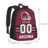 Midkepf Custom Arizona Backpack, Personalized Name and Number Backpack High Capacity Custom Football Gift for Men Women Fans view 2