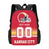 Midkepf Custom Kansas City Backpack, Personalized Name and Number Backpack High Capacity Custom Football Gift for Men Women Fans view 1