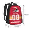 Midkepf Custom Kansas City Backpack, Personalized Name and Number Backpack High Capacity Custom Football Gift for Men Women Fans view 2