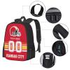 Midkepf Custom Kansas City Backpack, Personalized Name and Number Backpack High Capacity Custom Football Gift for Men Women Fans view 3