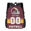 Midkepf Custom Yellwo Red Backpack, Personalized Name and Number Backpack High Capacity Custom Football Gift for Men Women Fans view 1