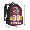Midkepf Custom Yellwo Red Backpack, Personalized Name and Number Backpack High Capacity Custom Football Gift for Men Women Fans view 2