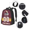 Midkepf Custom Yellwo Red Backpack, Personalized Name and Number Backpack High Capacity Custom Football Gift for Men Women Fans view 3