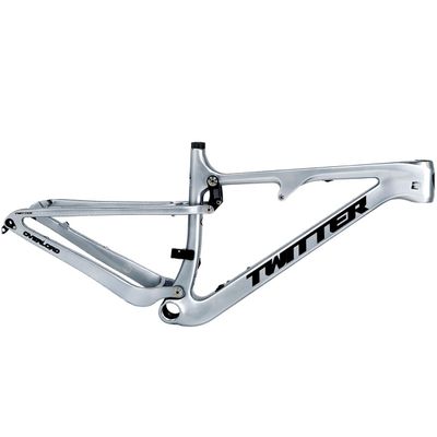 DHNCBGFZ 27.5ER 29ER Carbon Trail Mountain Bike Frame 120mm Frame Travel 148 * 12MM Thru Axle Rear Space with T47 Threaded Center Shaft Routing Internal (Color : Silver, Size : 27.5x17'')