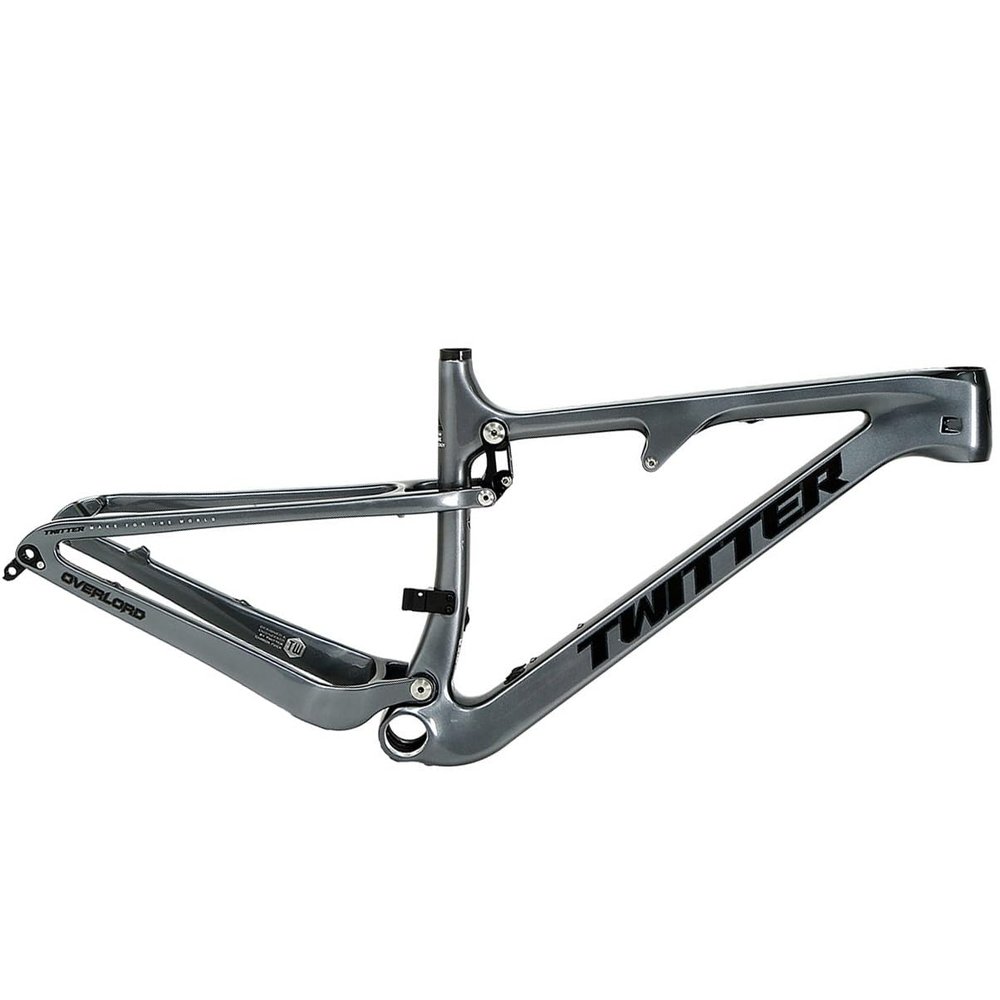 DHNCBGFZ 27.5ER 29ER Carbon Trail Mountain Bike Frame 120mm Frame Travel 148 * 12MM Thru Axle Rear Space with T47 Threaded Center Shaft Routing Internal (Color : Dark Gray, Size : 27.5x17'')