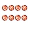 JHKJ Inline Wheels Replacement Wheels 90MM 100MM 110MM Inline Speed Wheels Hardness 85A 8-Pack for Outdoor Inline Hockey Replacement Wheels,Orange,100MM view 1