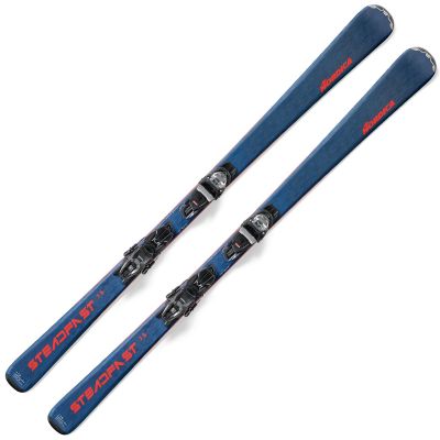 NORDICA Men's Steadfast 75 CA FDT Bue/Red Stable Durable Maneuverable All Mountain Alpine Snow Skis with TP2 Compact 10 FDT Bindings Included, 162