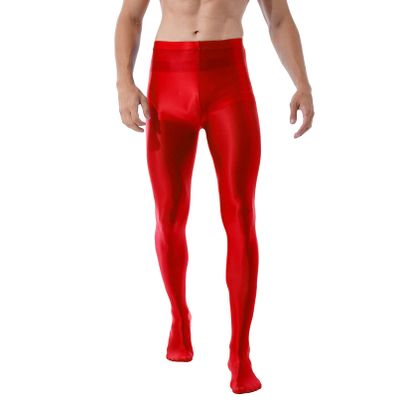 AGJGFM Mens Compression Long Pants Bulge Pouch Tights Trousers Seamless Underpants