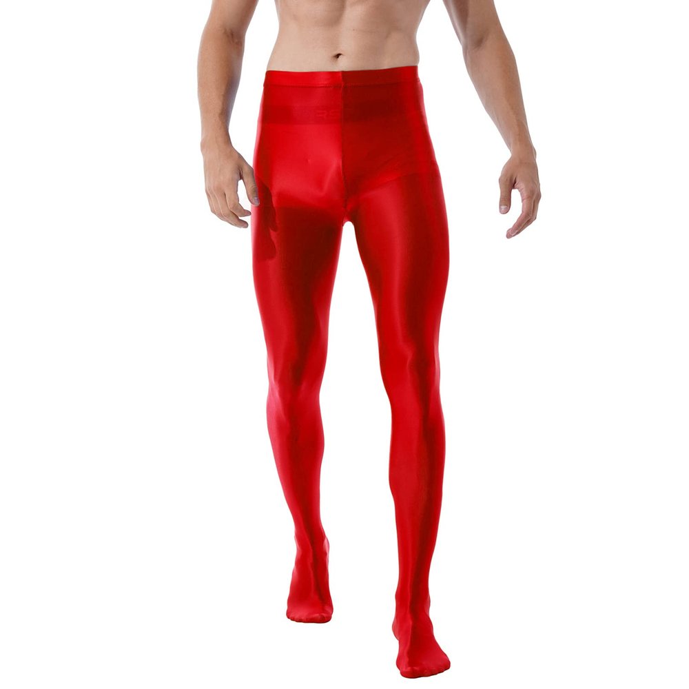 AGJGFM Mens Compression Long Pants Bulge Pouch Tights Trousers Seamless Underpants