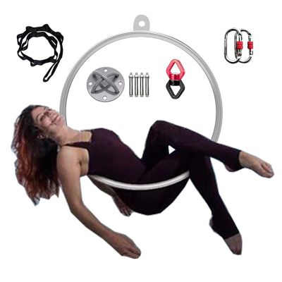 CMYUN Acrobatic Aerial Hoop/Lyra Hoop, Metal Art Dance Yoga Rings for Adult Kid, Gym Lyra Ring Set Gymnastics Fitness Equipment, 80/90/95cm (Size : Diameter-100cm(39 3/8"))