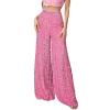 Adoeren Women Sequin Flare Long Pants Glitter Wide Leg Bell Bottom Palazzo Trousers Y2k Sparkly Disco Party Wear(C Pink,X-L) view 1