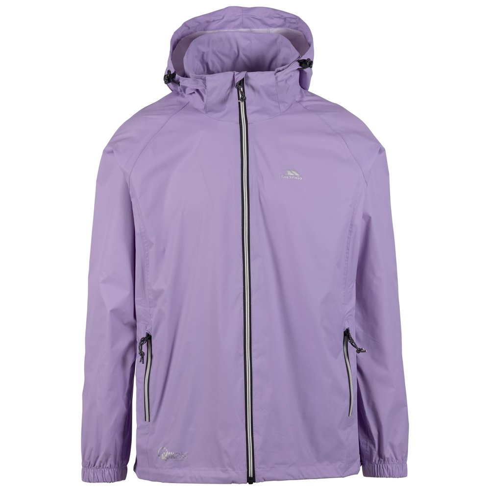 Trespass Waterproof Jacket Men Women Packaway Rain Coat With Hood, Light Rain Jacket Windbreaker, Raincoat In A Bag, Rain Coats For Men, Rain Coats for Women Qikpac X