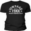 40th Birthday Gift Shirt for Men - Vintage Since (Birth Year) Aged Perfection - Distressed - Bold 002 - F/4X view 1