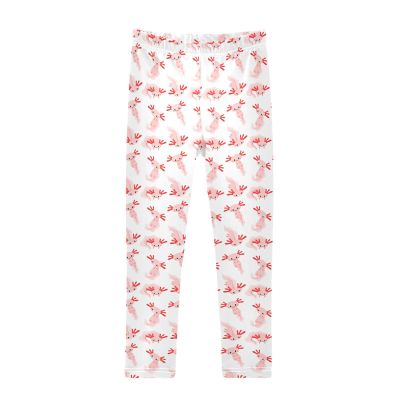 Aflyko Girls' Leggings Axolotl Cute Pink Kids Athletic Pants Dance Tights Yoga Ballet Running Workout Everyday Wear 5T