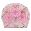 Girls Flowers Head Wraps Newborn Baby Cap Floral Mesh Hair Turban Cap Stretchy Lightweight Head Scarves (A, One Size) view 1