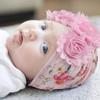 Girls Flowers Head Wraps Newborn Baby Cap Floral Mesh Hair Turban Cap Stretchy Lightweight Head Scarves (A, One Size) view 2