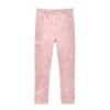 Aflyko Girls' Leggings Pink Glitter Big Kids Athletic Pants Dance Tights Yoga Ballet Comfortable Soft Everyday Wear 7-8T view 1