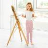 Aflyko Girls' Leggings Pink Glitter Big Kids Athletic Pants Dance Tights Yoga Ballet Comfortable Soft Everyday Wear 7-8T view 4