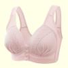 44 DDD Bras for Women Women's Daily Bras, Convenient Front Button Bra High Support Everyday Bra Wireless Push Up Bra Front Closure Sports Bras Pink S view 3