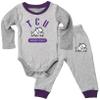 Wes and Willy Baby College Jie Jie Long Sleeve Bodysuit and Pant Set (Texas Christian TCU, 6M) view 1