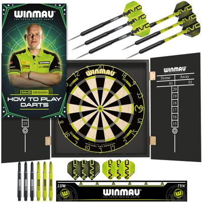 WINMAU Michael Van Gerwen MvG Sets Available with Dartboards, Cabinets, Surrounds, Darts and Accessories (Cabinet)